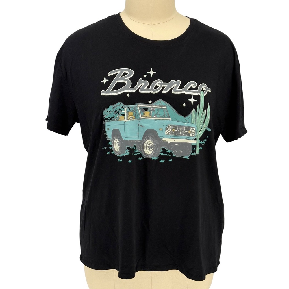 Time and Tru Ford Bronco Graphic T-Shirt Black Short Sleeve XXXL 22